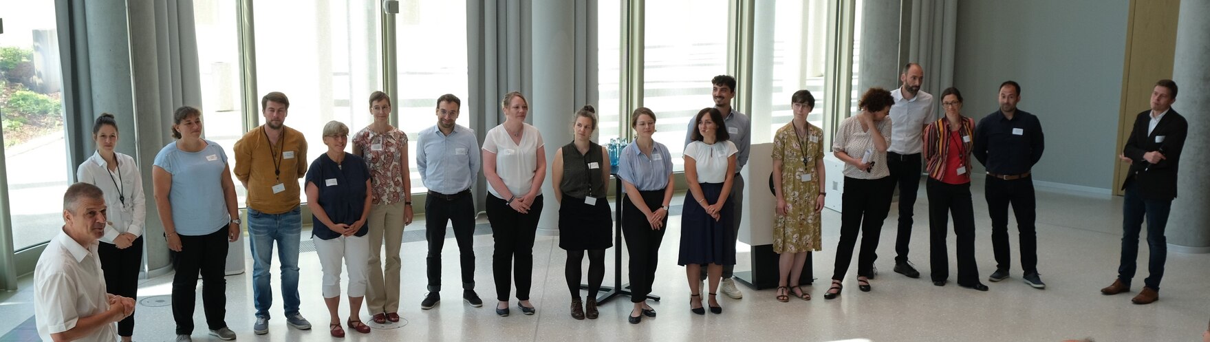 Dargestellt ist das Projektteam in Begleitung der beiden Projektleiter bei der Auftaktveranstaltung im Mitteldeutschen Revier.